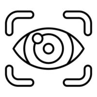 icône de ligne de vision vecteur