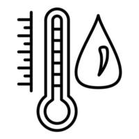 icône de la ligne d'humidité vecteur