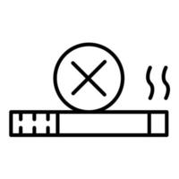 icône de ligne de tabac vecteur
