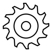 icône de ligne de scie circulaire vecteur