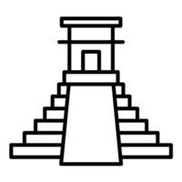 icône de la ligne mésoaméricaine vecteur