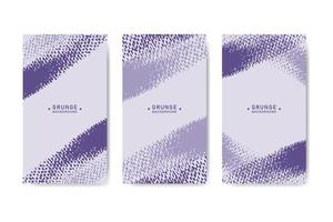 collection de bannières grunge abstraites violettes pour les publications et les histoires sur les réseaux sociaux vecteur