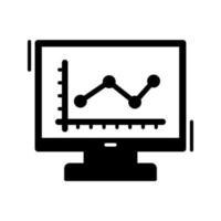 icône de vecteur de graphique en courbes