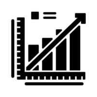 icône de vecteur de graphique linéaire