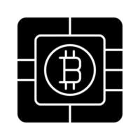 icône de vecteur de puce bitcoin