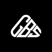 conception créative du logo de lettre gbs avec graphique vectoriel, logo gbs simple et moderne en forme de triangle rond. vecteur