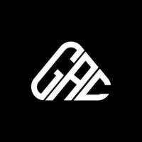 conception créative du logo de lettre gac avec graphique vectoriel, logo gac simple et moderne en forme de triangle rond. vecteur