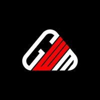 création de logo de lettre gwm avec graphique vectoriel, logo gwm simple et moderne. vecteur