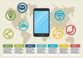 Vector d'infographie de téléphone