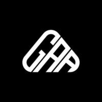 conception créative du logo de lettre gaa avec graphique vectoriel, logo gaa simple et moderne en forme de triangle rond. vecteur