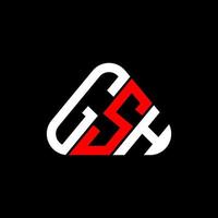 création de logo de lettre gsh avec graphique vectoriel, logo gsh simple et moderne. vecteur