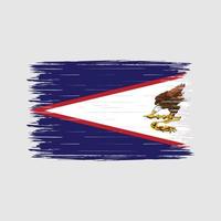 pinceau drapeau samoa américain vecteur