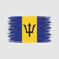 brosse drapeau de la barbade vecteur