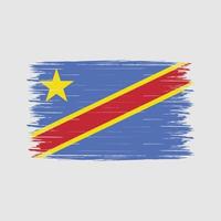 pinceau drapeau république congo vecteur