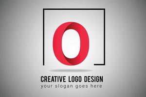 logo de lettre o dans l'icône de vecteur de couleur dégradé rouge. illustration créative du logo de la lettre o.