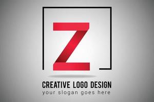 logo de lettre z dans l'icône de vecteur de couleur dégradé rouge. illustration créative de logo de lettre z..