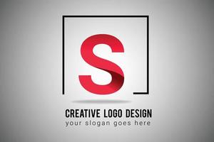 logo de lettre s en icône de vecteur de couleur dégradé rouge. illustration du logo de la lettre créative s.