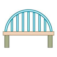 pont avec icône de piliers ronds, style cartoon vecteur