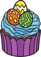 oeuf de pâques cupcake dessin coloré clipart vecteur