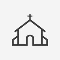 chrétien, bâtiment, cathédrale, église, religion icône vecteur symbole signe