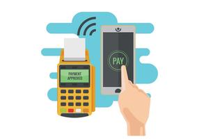 Nfc Payment Vector Illustration. Concept de paiement mobile