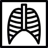 icône de ligne de radiographie vecteur