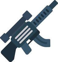 icône plate de pistolet vecteur