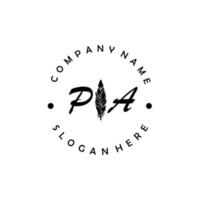 initiale pa lettre logo élégant entreprise marque luxe vecteur