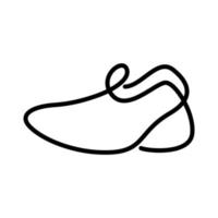 chaussures vecteurs et graphiques de dessin au trait continu vecteur