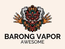 barong vapeur mascotte vecteur pro illustration