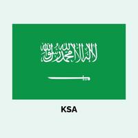 ksa pays drapeaux nom dans le monde vecteur