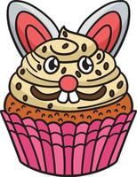 lapin de pâques cupcake dessin animé coloré clipart vecteur