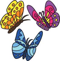 papillons dessin animé couleur clipart illustration vecteur