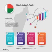 Élément infographique graphique madagascar vecteur