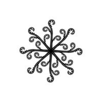 en forme de cercle fabriqué à partir de la composition de silhouette de plante de fougère. mandala contemporain moderne pour le logo, l'ornement, la décoration ou la conception graphique. illustration vectorielle vecteur
