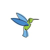 conception abstraite de vecteur illustration colibri