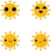 emoji de dessin animé de soleil