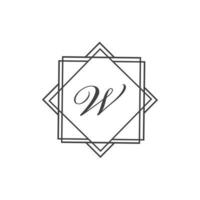 modèle de conception de logo vectoriel d'unité abstraite d'entreprise lettre w