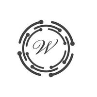 modèle de conception de logo vectoriel d'unité abstraite d'entreprise lettre w
