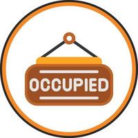 conception d'icône de vecteur occupé