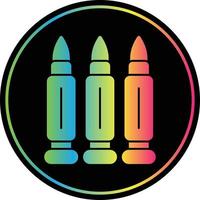 icône de couleur due au glyphe de munitions vecteur