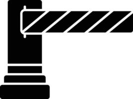 icône de glyphe de barrière de stationnement vecteur