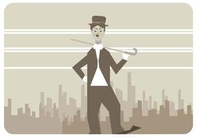 Charlie Chaplin Walking Vector