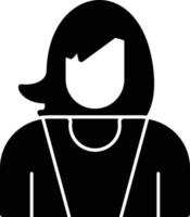 icône de glyphe de femmes vecteur