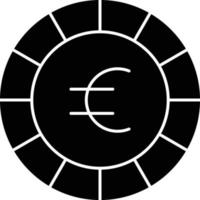 icône de glyphe euro vecteur