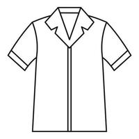 icône de polo de chemise, style de contour vecteur
