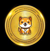 symbole de crypto-monnaie de pièce de monnaie doge bébé vecteur