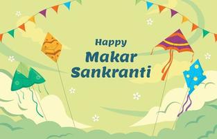 makar sankranti - arrière-plan vecteur