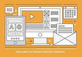 Design Illustration Vecteur linéaire plat gratuit