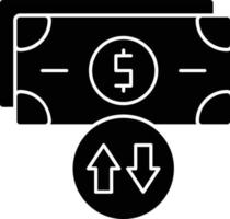 icône de glyphe de flux de trésorerie vecteur